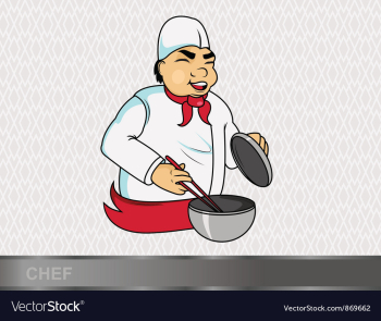 Cartoon chef vector image Cartoon chef vector image