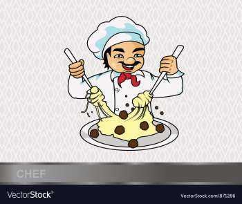 Cartoon chef vector image Cartoon chef vector image
