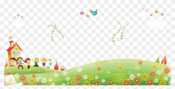Cartoon Children Outside The Suburbs To Enjoy The Scenery - Children Cartoon Background Cartoon Children Outside The Suburbs To Enjoy The Scenery - Children Cartoon Background