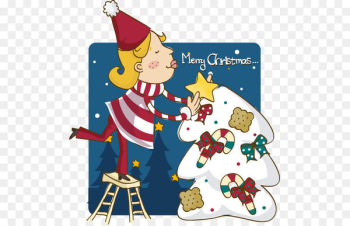 Cartoon Christmas Illustration - Christmas icon vector material 