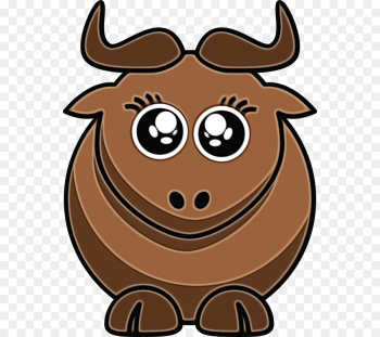 cartoon clip art bovine brown working animal cartoon clip art bovine brown working animal