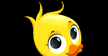 Cartoon cute baby Duck png image file.