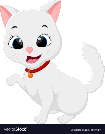 cartoon cute cat isolated on white background cartoon cute cat isolated on white background