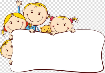 Cartoon Drawing , Cute cartoon kids frame, children transparent background PNG clipart