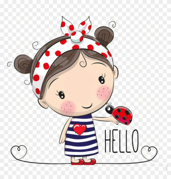 Cartoon Drawing Girl Illustration - Cute Cartoon Girl Cartoon Drawing Girl Illustration - Cute Cartoon Girl