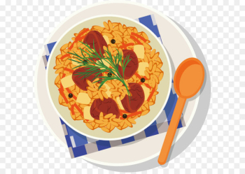 Cartoon egg fried rice vector Cartoon egg fried rice vector