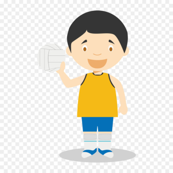 Cartoon Euclidean vector Illustration - Cartoon volleyball character 