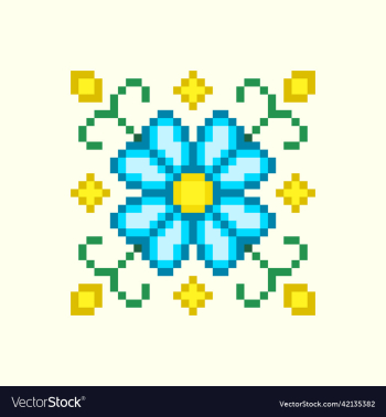 cartoon fantasy blue flower with green stumps cartoon fantasy blue flower with green stumps