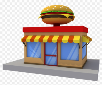 Cartoon Fast Food Building Cartoon Fast Food Building