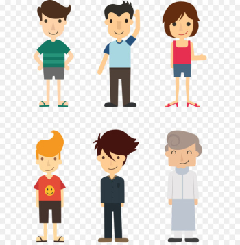 Cartoon Flat design Illustration - Vector illustration People 3.rar 