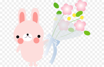 Cartoon Flower Wedding anniversary Rabbit Drawing - underwear cartoon 