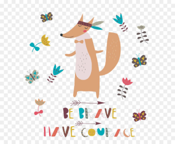 Cartoon fox Illustration - Cartoon spring fox Cartoon fox Illustration - Cartoon spring fox