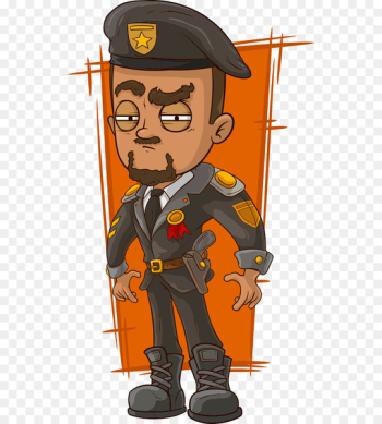 Cartoon General of the Army Army General - Vector Police Cartoon General of the Army Army General - Vector Police