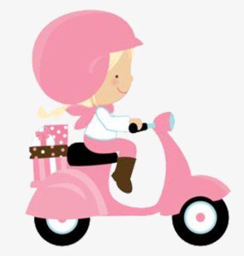 Cartoon Girl Riding A Motorcycle, Cartoon Clipart, Motorcycle ...