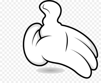 Cartoon Hand Comics Illustration - An unfolded animation hand 