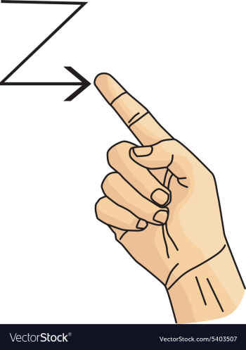 Cartoon hand gesture vector image Cartoon hand gesture vector image