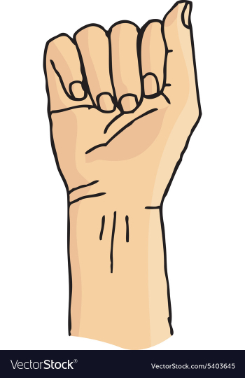 Cartoon hand gesture vector image Cartoon hand gesture vector image