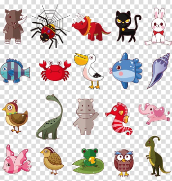Cartoon Illustration, Cute Animals transparent background PNG clipart Cartoon Illustration, Cute Animals transparent background PNG clipart