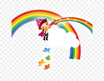 Cartoon Illustration - rainbow Cartoon Illustration - rainbow