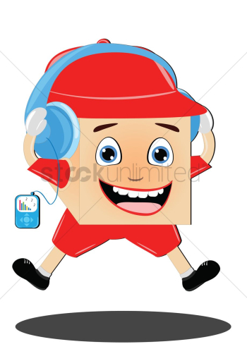 Cartoon listening to music Cartoon listening to music
