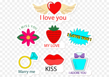 Cartoon love stickers Cartoon love stickers