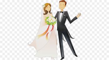 cartoon male groom formal wear bride cartoon male groom formal wear bride
