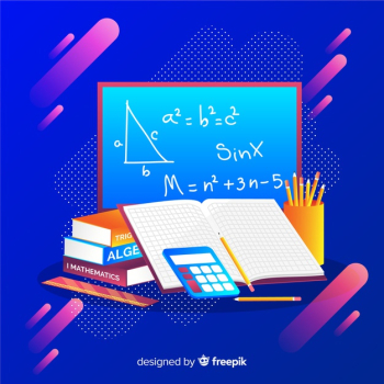 Cartoon maths elements background Cartoon maths elements background