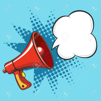 Cartoon Megaphone. Loudspeaker Business Announce Vector ...