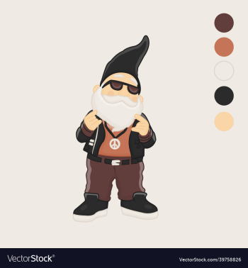cartoon of cool garden gnome cartoon of cool garden gnome