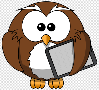 Cartoon Owl with Tablet | TIM