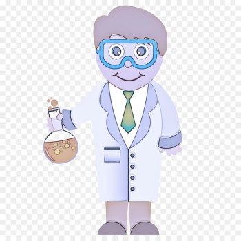 cartoon physician scientist white coat medical equipment cartoon physician scientist white coat medical equipment