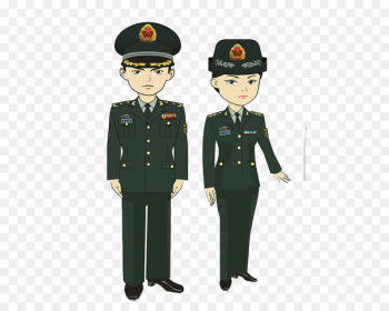 Cartoon Police officer Army officer - Police station Cartoon Police officer Army officer - Police station