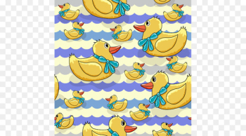 Cartoon Poster Illustration - Yellow duck stamp Cartoon Poster Illustration - Yellow duck stamp