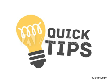 Cartoon quick tip badge isolated on white background Cartoon quick tip badge isolated on white background