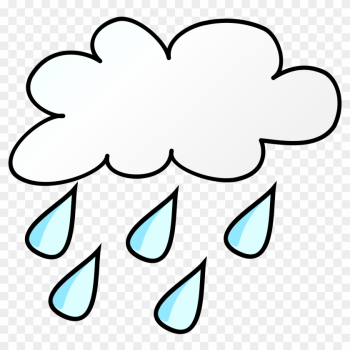 Cartoon Rain Cloud Clip Art - Rainy Weather Clip Art