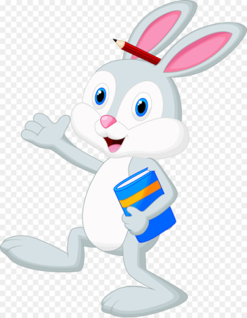 Cartoon Royalty-free Clip art - Vector rabbit reading Cartoon Royalty-free Clip art - Vector rabbit reading