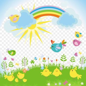 Cartoon Royalty-free Illustration - Blue sky rainbow Cartoon Royalty-free Illustration - Blue sky rainbow