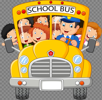 Cartoon School Bus PNG Transparent Image