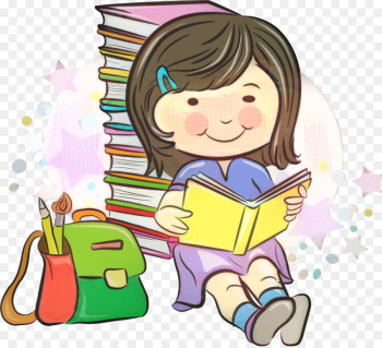 Cartoon, School, Student, Child PNG