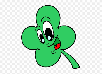 Cartoon Shamrock Clipart - Four Leaf Clover Smiley Cartoon Shamrock Clipart - Four Leaf Clover Smiley
