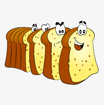 Cartoon Slice Of Bread, Cartoon Clipart, Bread Clipart, Cartoon ...