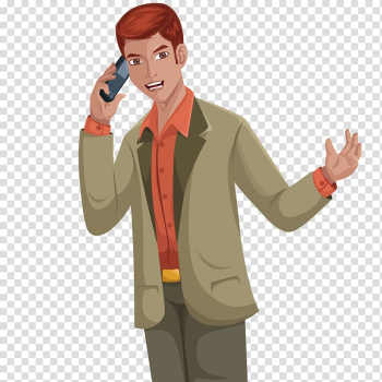 Cartoon Speech balloon Illustration, Call the man transparent background PNG clipart