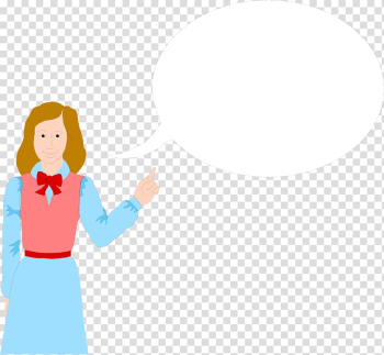 Cartoon Speech balloon , woman transparent background PNG clipart