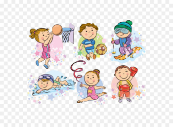 Cartoon Sport Clip art - Vector Sport kids Cartoon Sport Clip art - Vector Sport kids