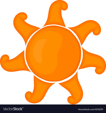 Cartoon sun eps 10 vector image Cartoon sun eps 10 vector image