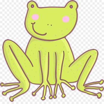 cartoon tree frog yellow shrub frog hyla