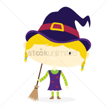 Cartoon witch winking Cartoon witch winking