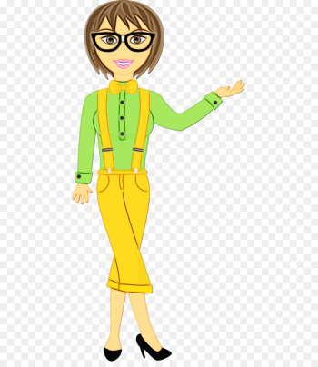 cartoon yellow standing clip art costume