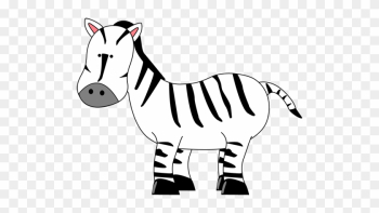 Cartoon Zebra Clipart Animals Clip Art - Black And White Zebra Clip Art