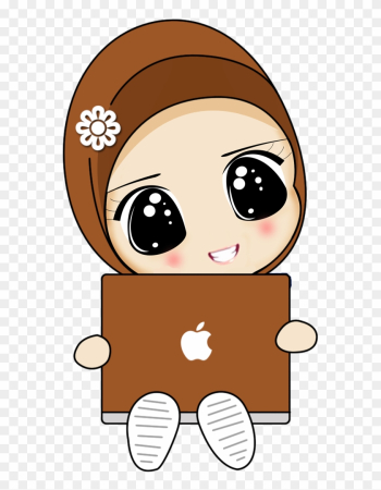 Cartoonist Muslim - Islamic Clipart - Gambar Kartun Muslimah Cute